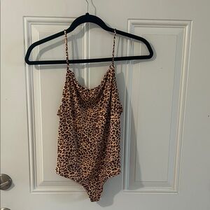 Chic Leopard Print One Piece Swimsuit